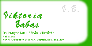 viktoria babas business card
