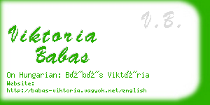 viktoria babas business card